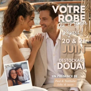 Déstockage robes de mariée Douai 20 et 21 juin 2026